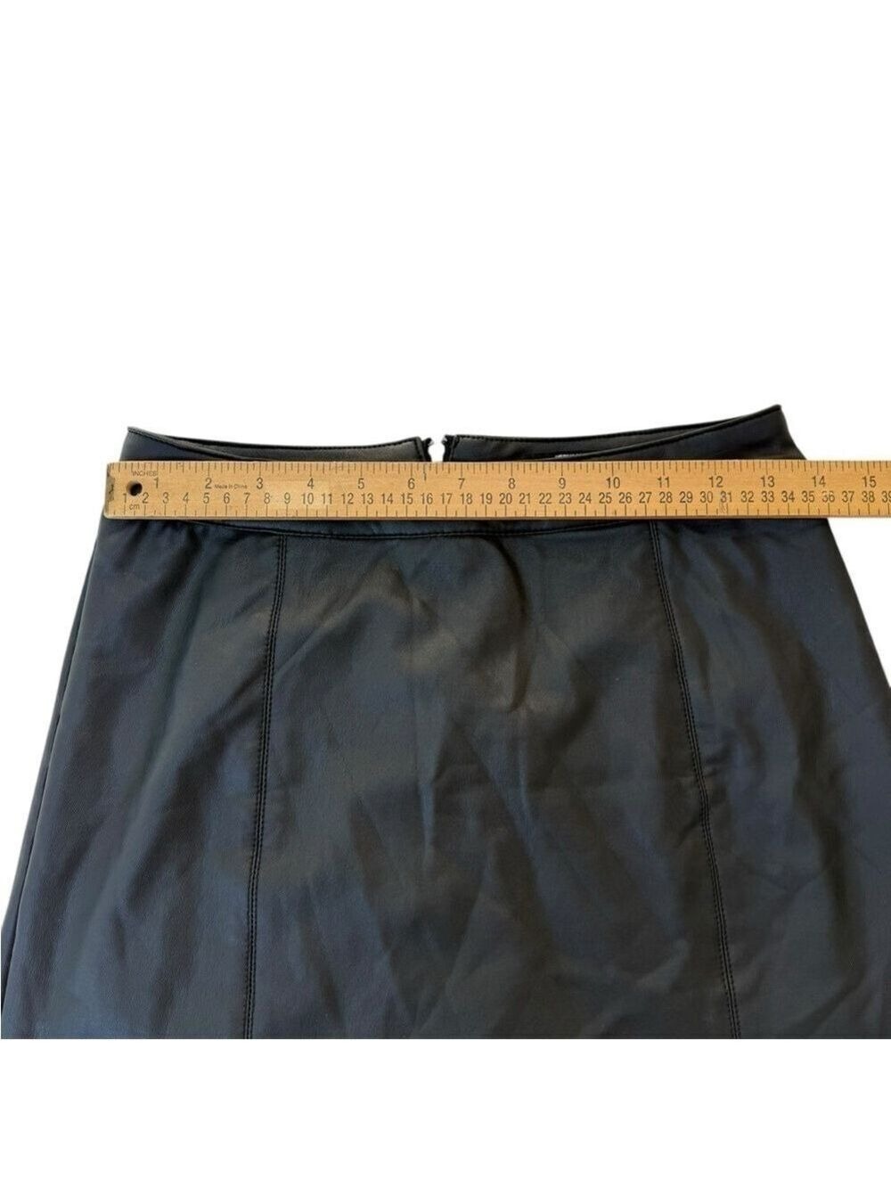 Z16 ReWash Faux Leather Lined Mini Skirt SzSm Like New - Picture 10 of 11